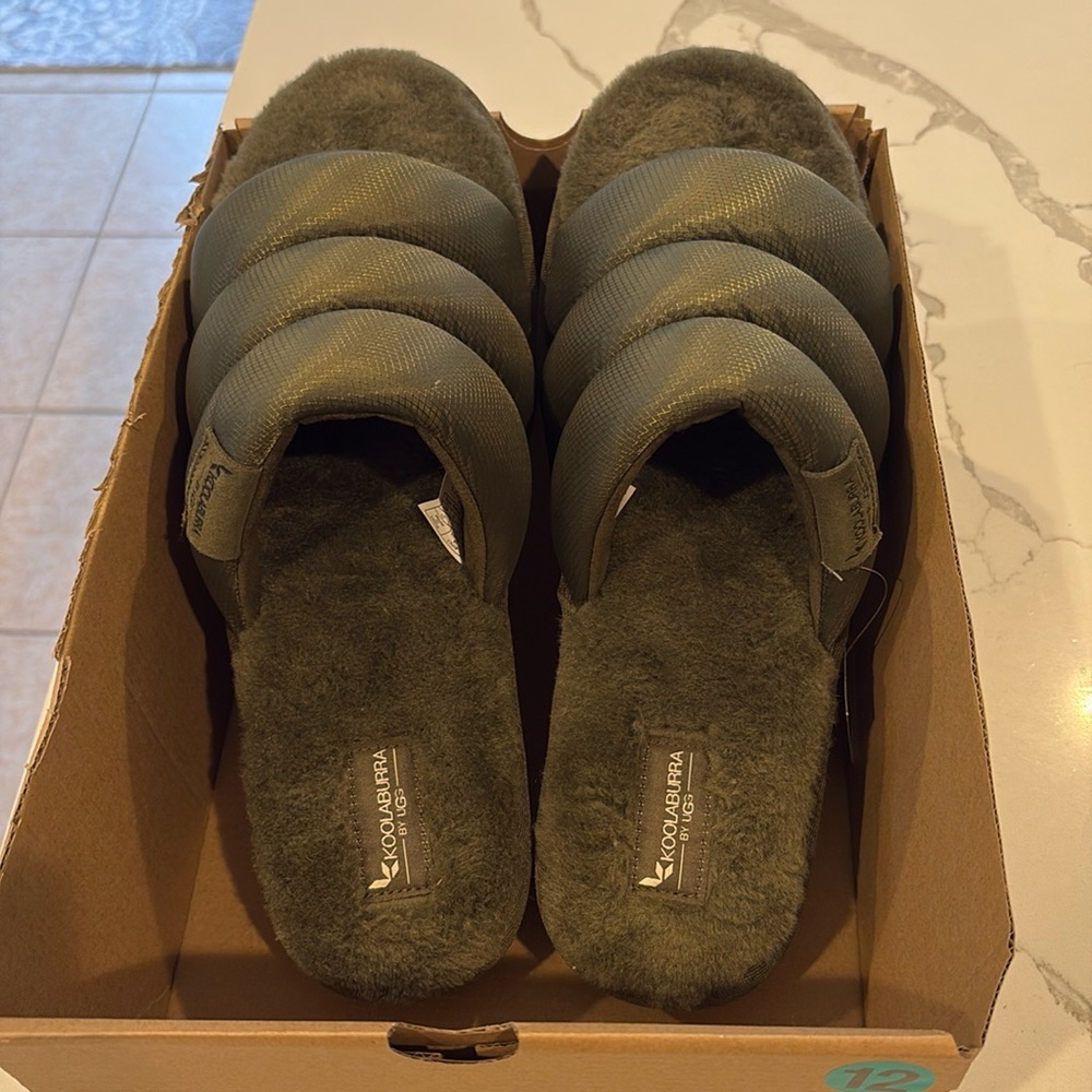 Koolaburra by UGG men’s slippers New Olive Green size 12
